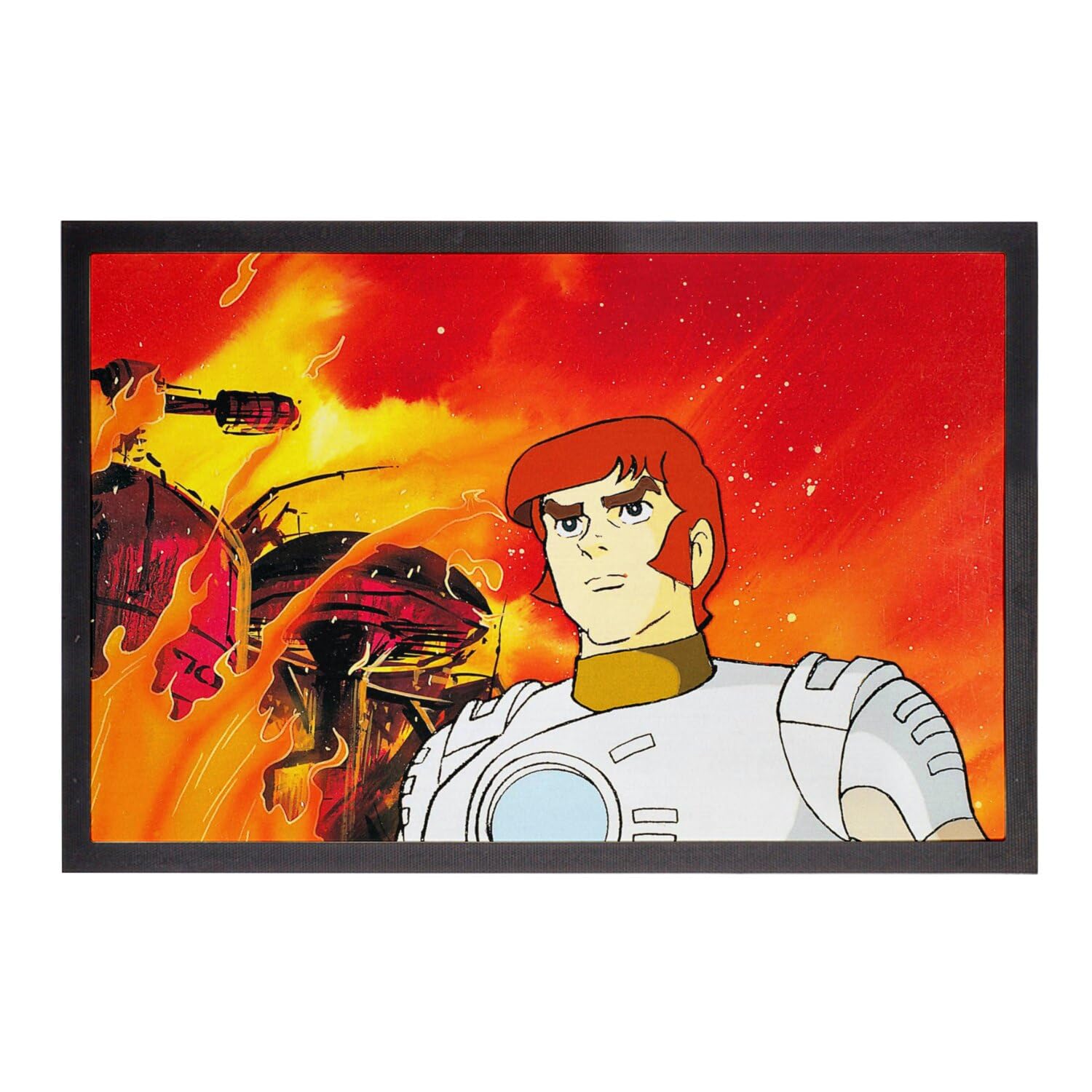 Paillasson Capitaine Flam de qualité supérieure, tapis de sol imprimé durable 75x50cm