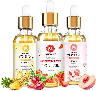3 Pack Yoni Oil Feminine Oil for Women pH Balance - Feminine Deodorant with Pineapple Peach Strawberry Essential Oil, 1 fl oz/pc