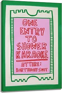 Amazon.com: Funny Bathroom wall art Aesthetics art Canvas Poster One ...