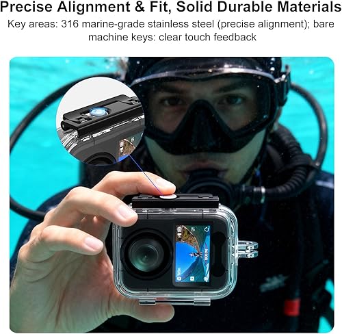 Miniatura 7 de Estuche de buceo impermeable para DJI Osmo 360, soporta 50M164FT Subacuático Buceo Buceo Buceo Profundo