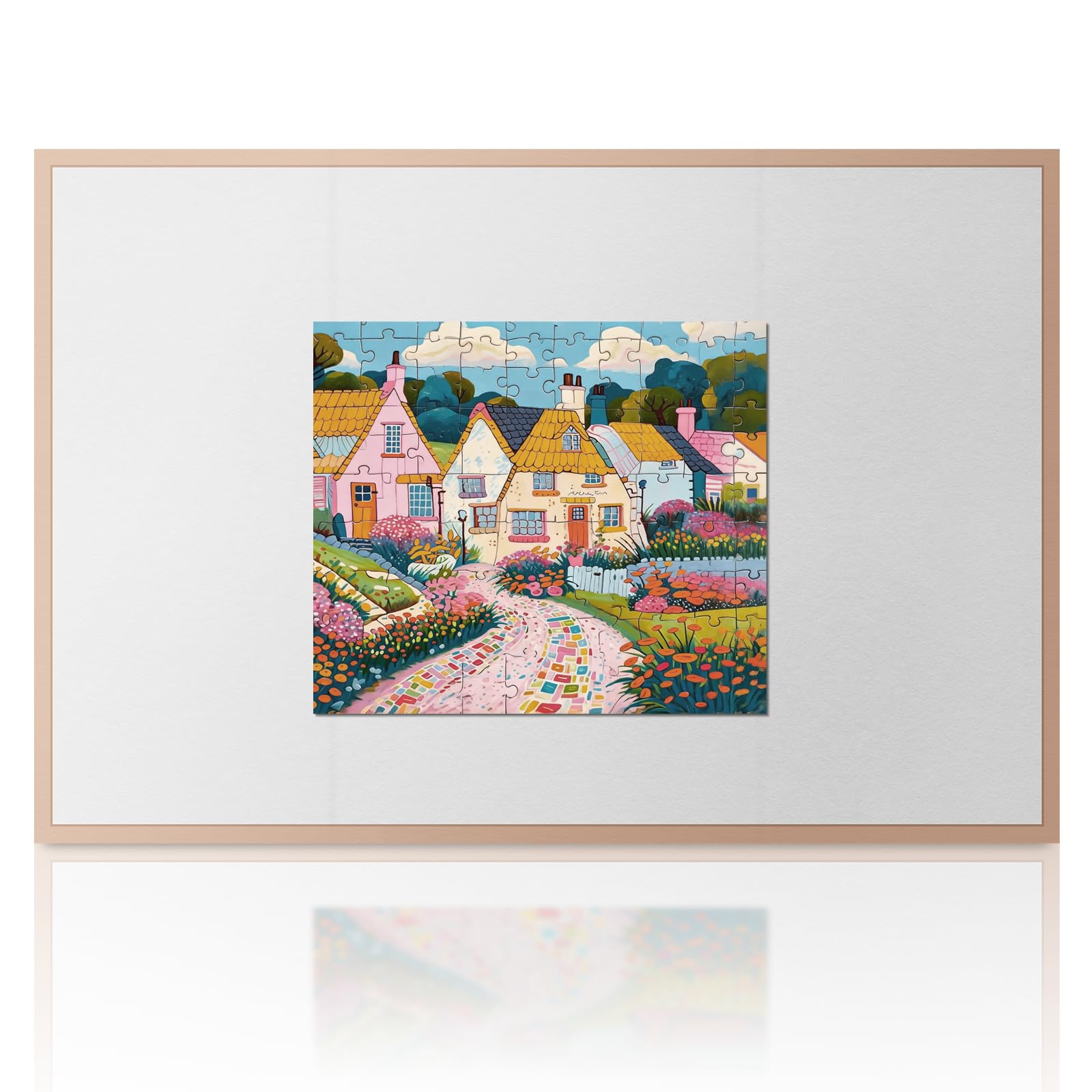 Planche de puzzle pour 1500 pièces, tapis de puzzle pliable avec cadre pour l'affichage, antidérapant et facile à ranger, 99,1 x 58,4 cm