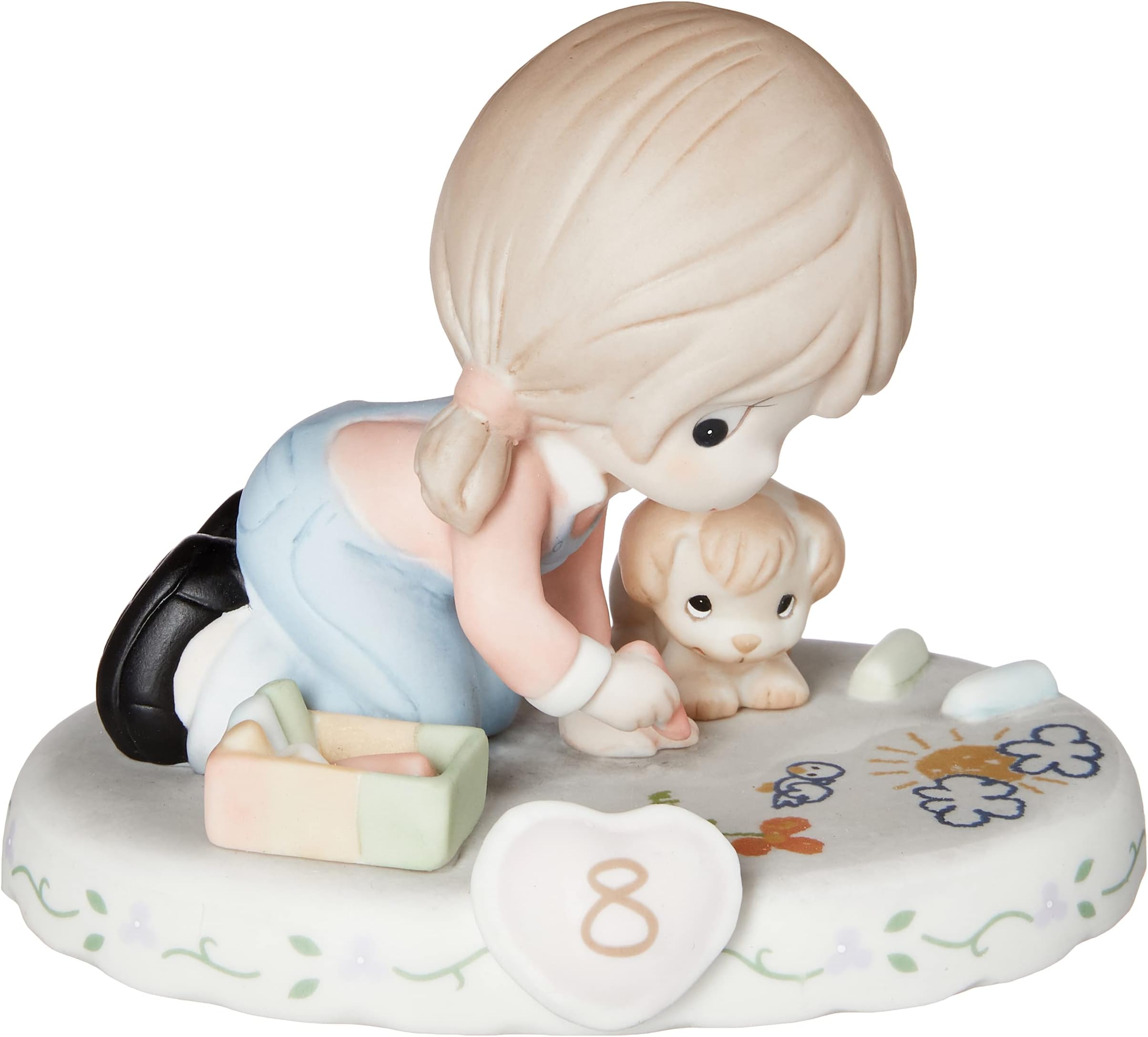 Precious Moments Growing In Grace, Age 8, Bisque Porcelain Birthday Figurine ...