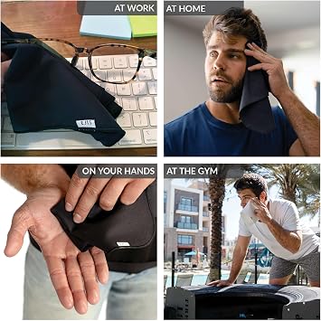 Ejis Men's Sweat Rags - Sweat Absorbing Handkerchiefs,12x12, 5 Pack