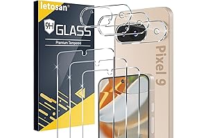 [3+3 Pack] Premium [Google Pixel Glass Screen Protector] with Ultrasonic Fingerprint Unlock,...