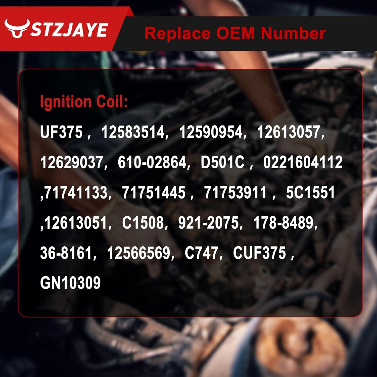 UF375 Ignition Coils Iridium Spark Plug Set of 6 Pack Compatible with Buick Allure 2005-2008,for Enclave LaCrosse，for Cadillac CTS SRX STS,for GMC Acadia 2009,for Chevy Traverse Vectra