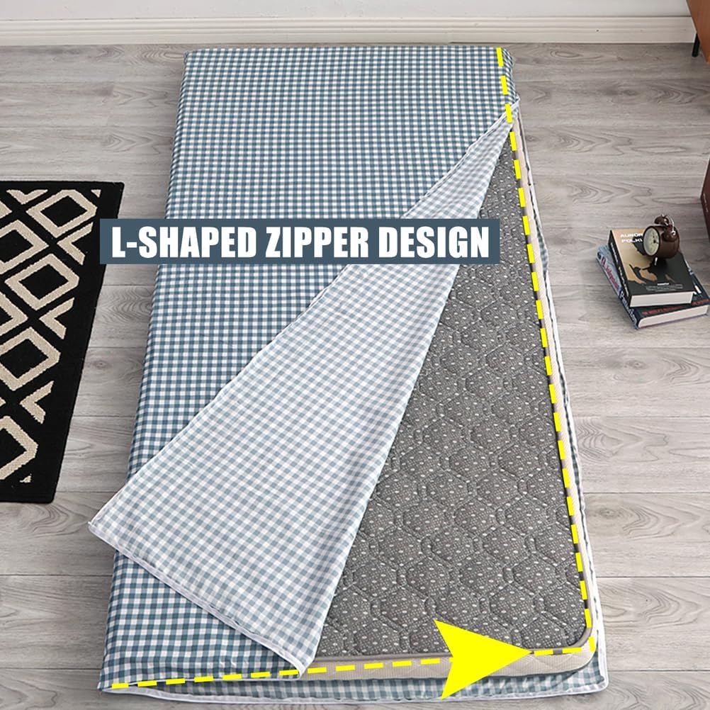 B,80x190cm,LDLCYCN Floor Futon Mattress Cover with Zipper Soft Dustproof Bed Cover Mattress Protector Japanese Tatami Mattress Cover Sleeping Mat Cover Futon Protective Cover Washable