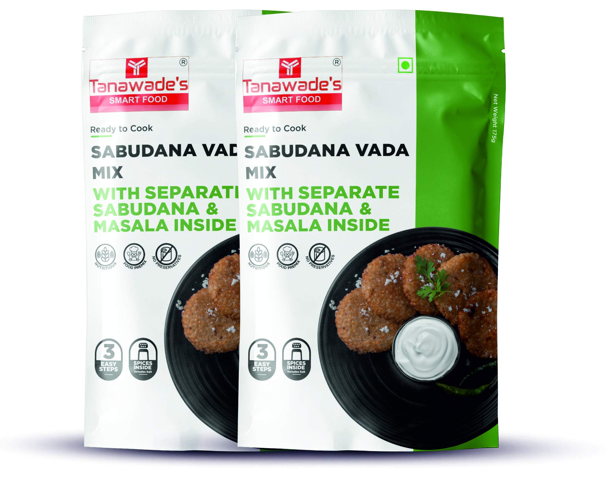 Tanawades Smart Food Instant Sabudana Vada Mix, Ready to Cook, Home Food with Hand Picked Flavours, Pack of 2 (B017NK4KXM) Amazon Price History, Amazon Price Tracker