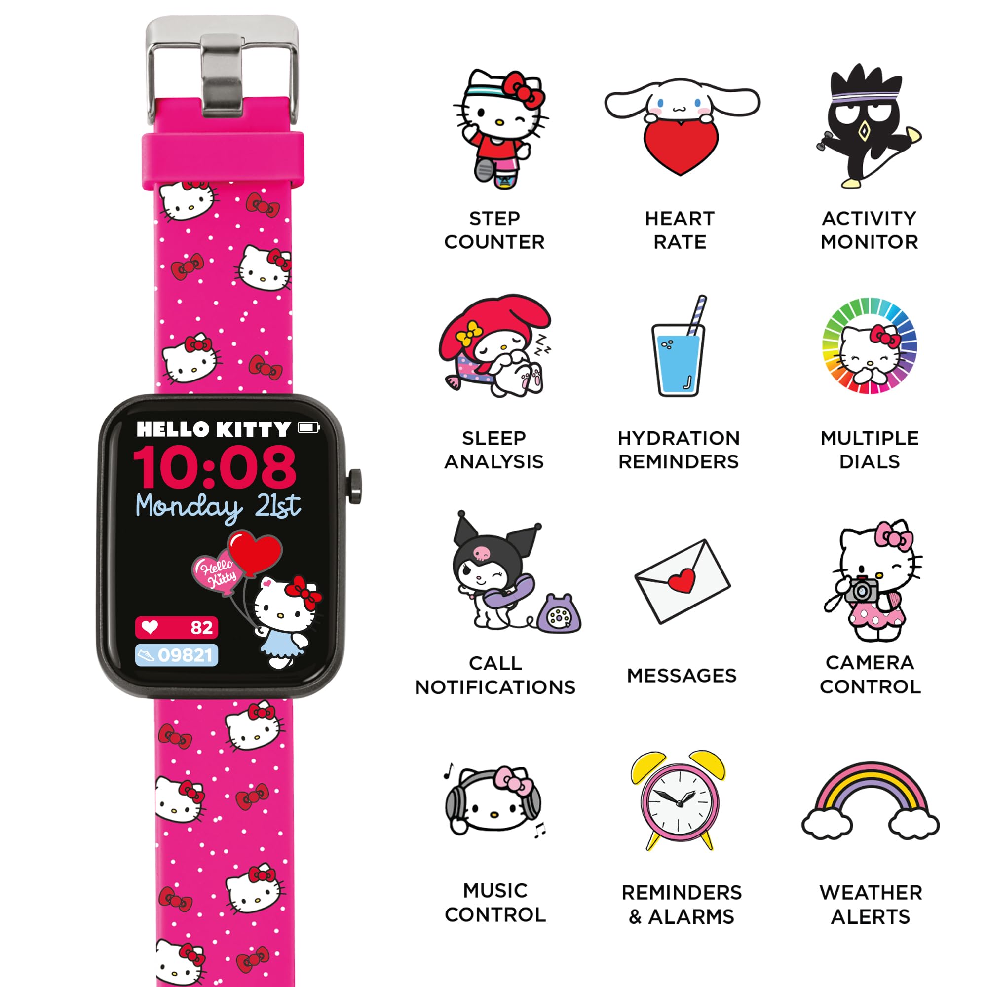 Hello Kitty - Orologio interattivo da ragazza con cinturino stampato