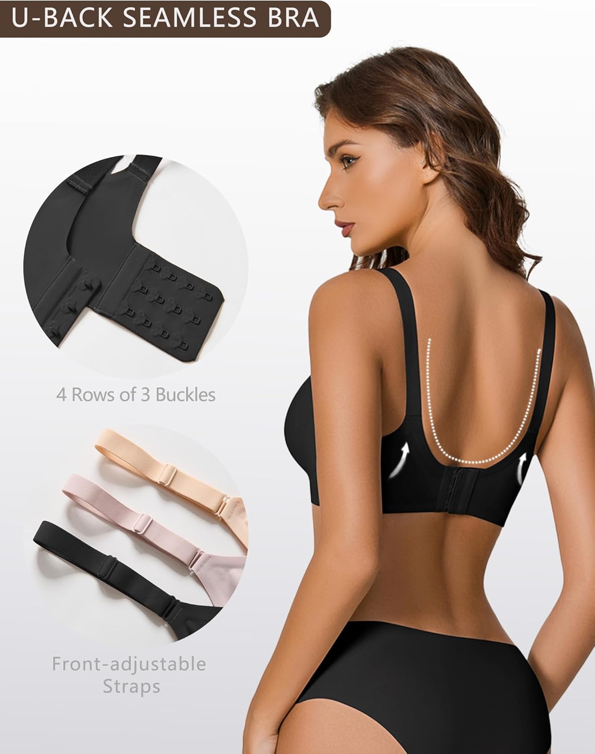 Womens Wireless Jelly Bras Seamless Bra No Underwire Full Coverage Padded Bralette Comfortable Everyday Bras - Image 2