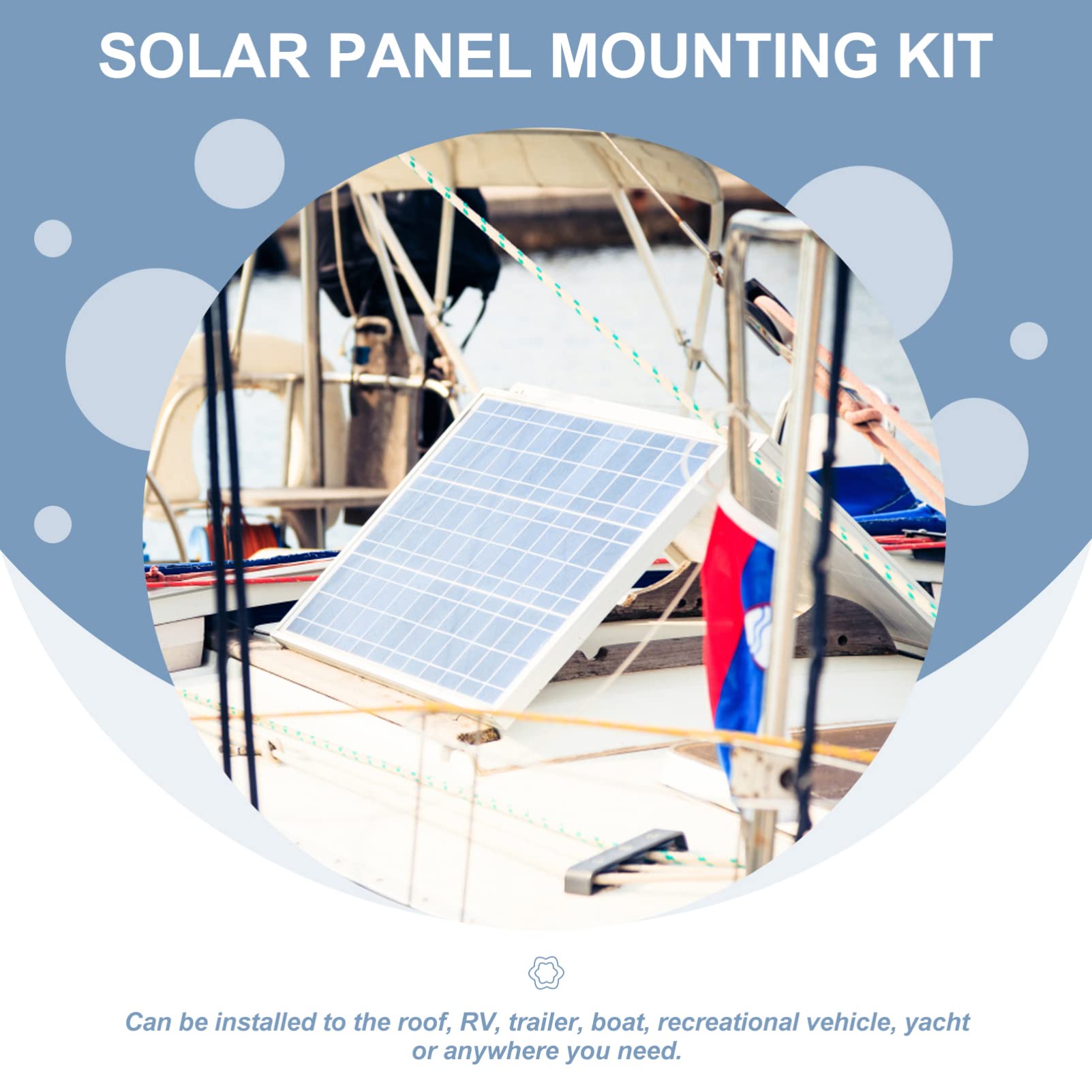 DOITOOL 4pezzi Staffa Di Montaggio Per Pannello Solare Per Camper Supporto Per Pannello Solare in Plastica Di Staffa Angolare Pratica e Resistente
