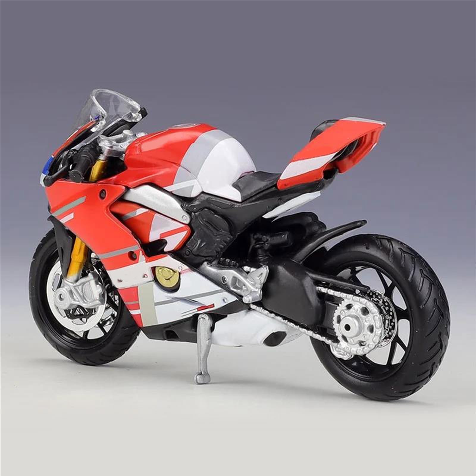 SEYXF Motorbike Toy Motorcycle Model Simulation Diecast Metal Toy Gift 1/18 for Ducati Panigale V4S for Corse(with Foam Box)