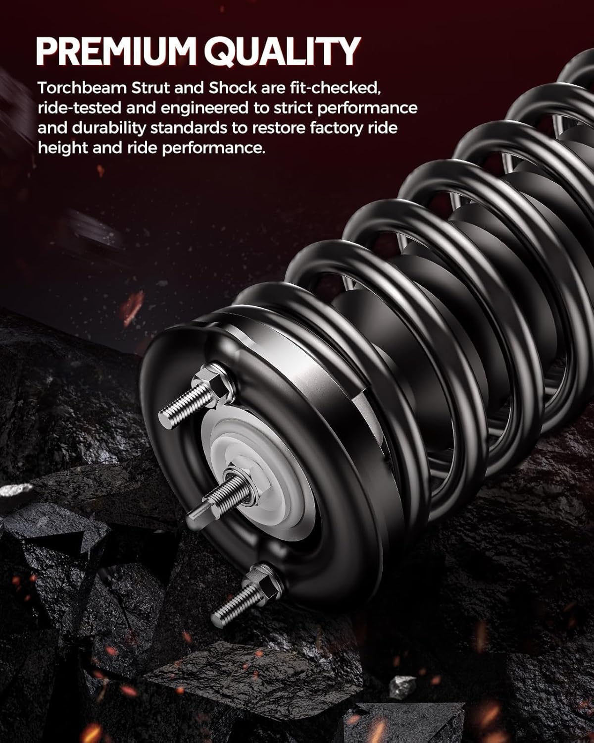 Torchbeam Front Shock Struts Replacement Complete Assembly Front Pair Fit for Ford Escape 2001-2012, Mercury Mariner 2005-2011, Tribute 2001-2006 2008-2011 171593/171594