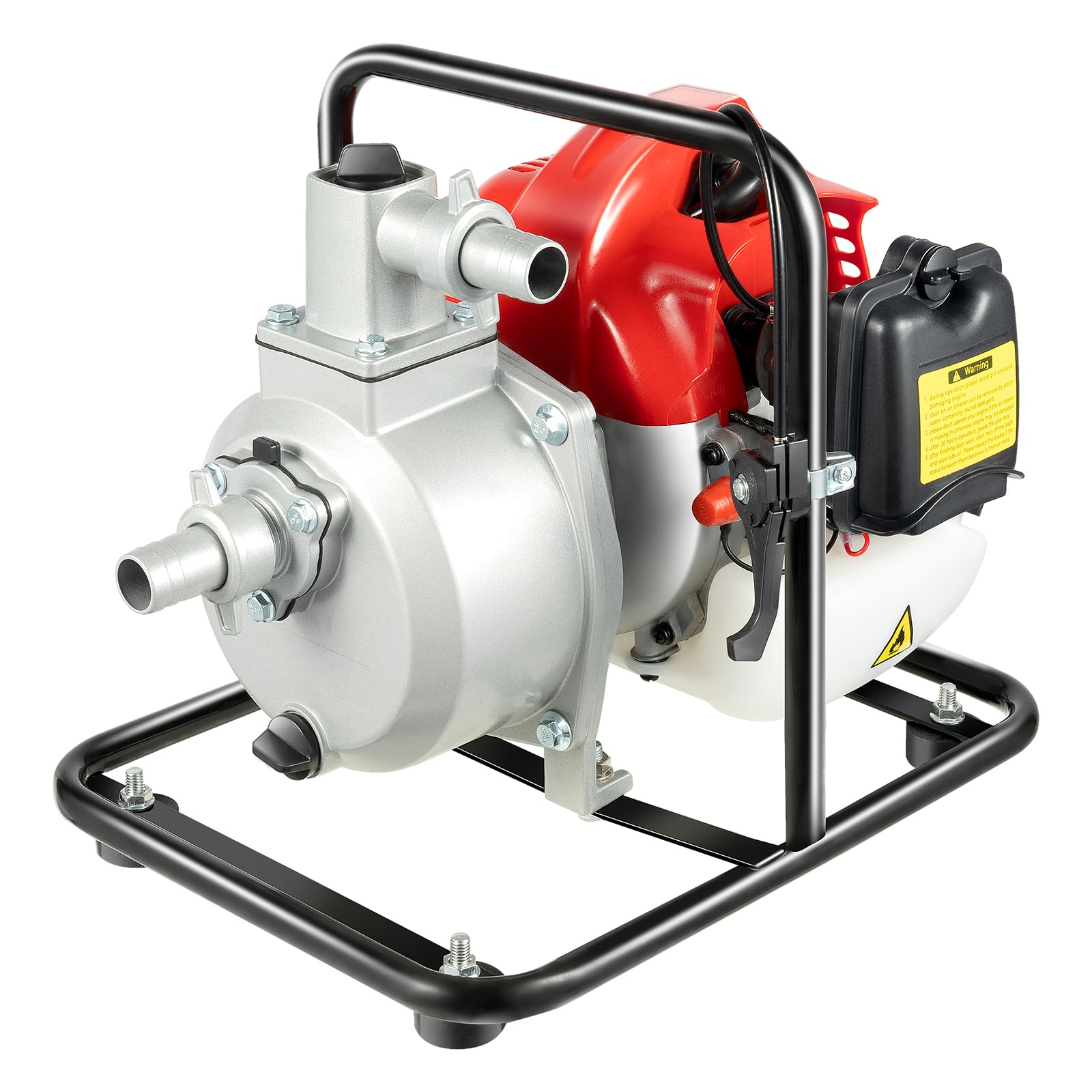 66 GPM 7000 Rpm Gasoline Powered Irrigation Water Pump, 1 inch 43CC 2-Stroke Gasoline Engine Trash Pump, 98 ft Lift 20ft Suction, for Pool Water Changing and Irrigation