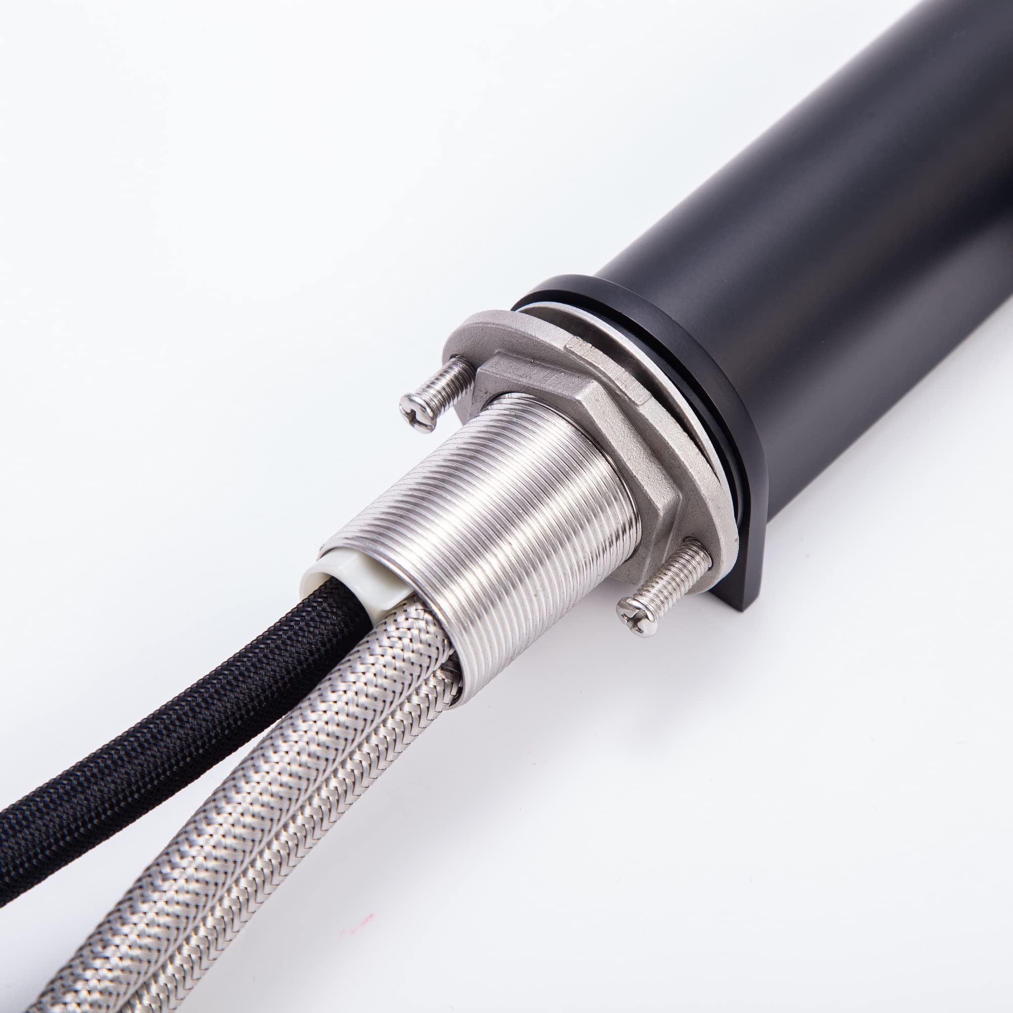 INEX EUROPA Robinet de cuisine avec tuyau amovible 5 ans de garantie noir mat en acier inoxydable modèle KED88588 économie d'eau haute pression réglable