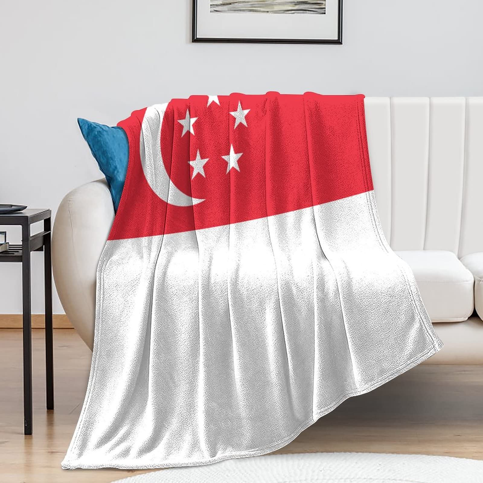Couverture polaire réversible Singapour : plaid chaud toutes saisons