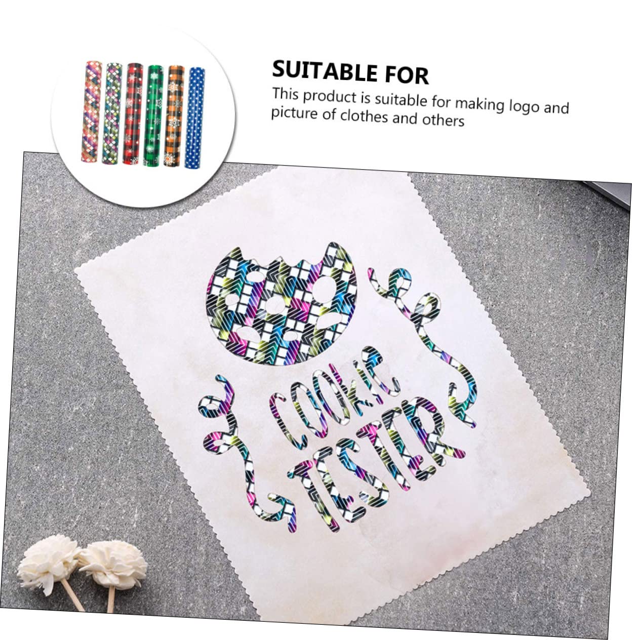 Operitacx 12stücke Teiliges Weihnachts-diy Transferfolie Pu Lettering Film Für Kleidung Thermotransferfolie Für Individuelle Designs Für Winterdeko Und Bastelprojekte