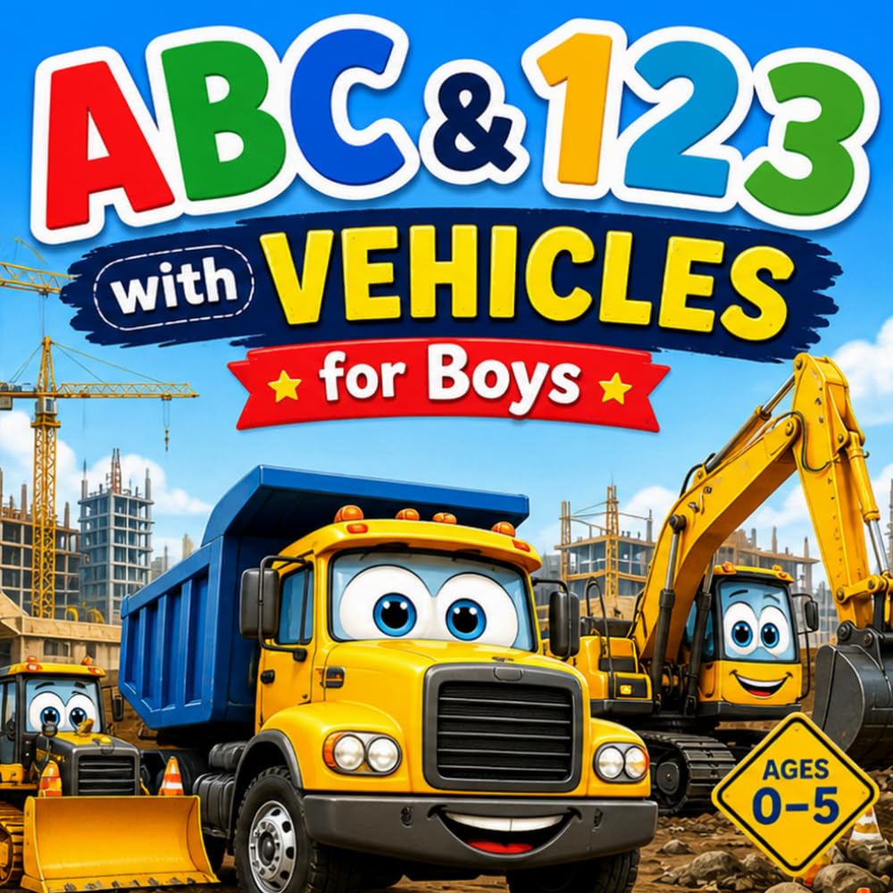 ABC & 123 for Boys: Trucks, Cars, Airplanes & More (Little Vehicle Adventures)