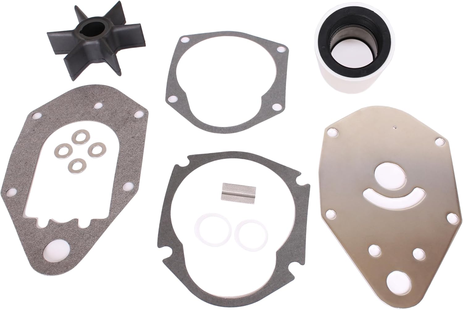 SouthMarine Boat Engine 47-19453Q2 47-19453T3 19453T2 Water Pump Impeller Repair Kits for Mercury Mariner Force Quicksilver Outboard 30HP 40HP 45HP 50HP 55HP 60HP 70HP 75HP