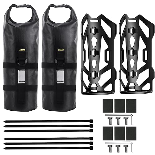 2 Pack Front Fork Bags, Mountain/Road Bike Waterproof Roll Top