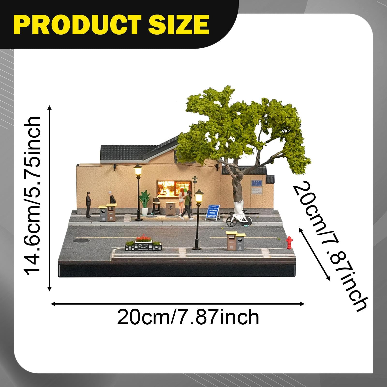 Vitrine für Modellautos Im Maßstab 1:64, Stadtkulissen Organizer, Diorama Display, Dekorationsobjekte, Aufbewahrungsbox für Modellautos