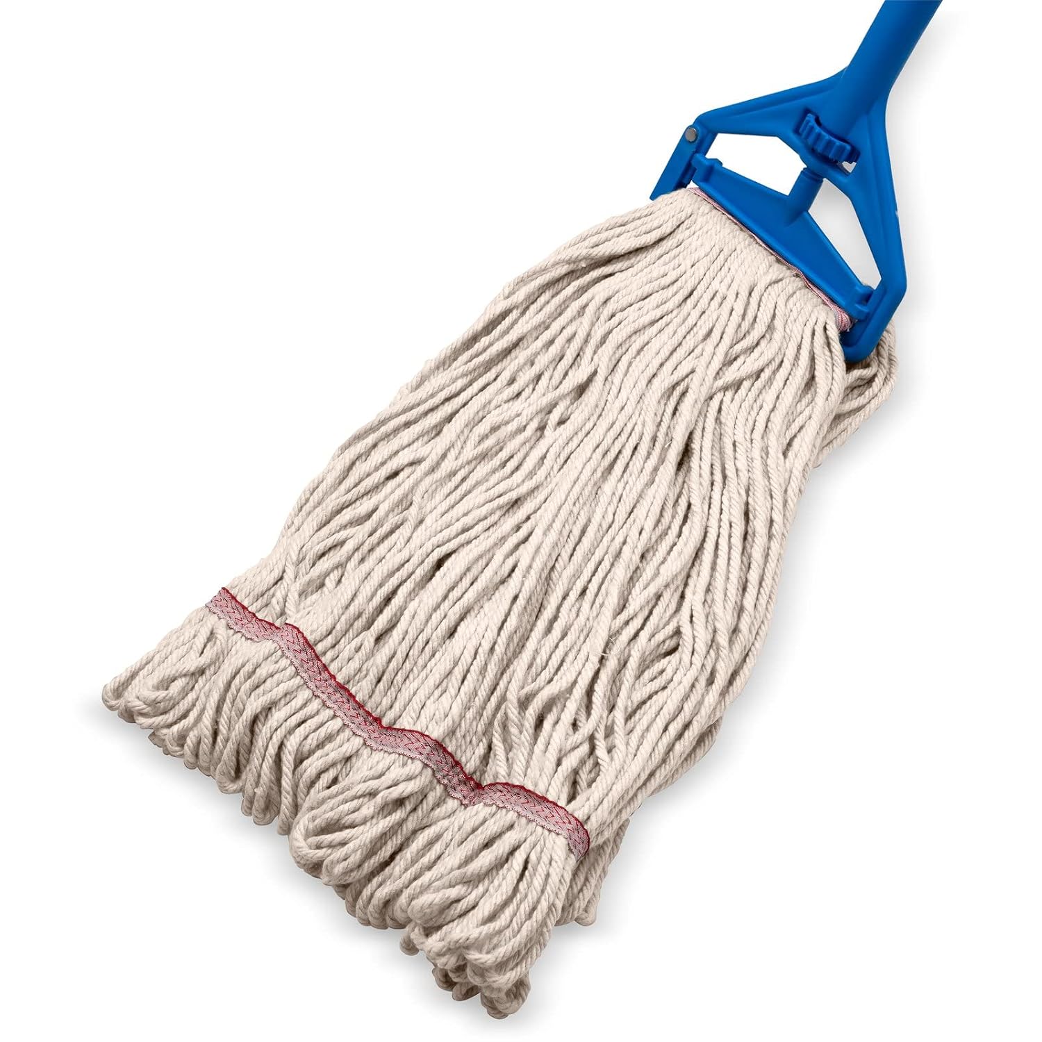 SPARTA Flo-Pac Loop-End Mop Red Band, 4-Ply for Floor Cleaning and Janitorial Use, Acrylic, Large, Red