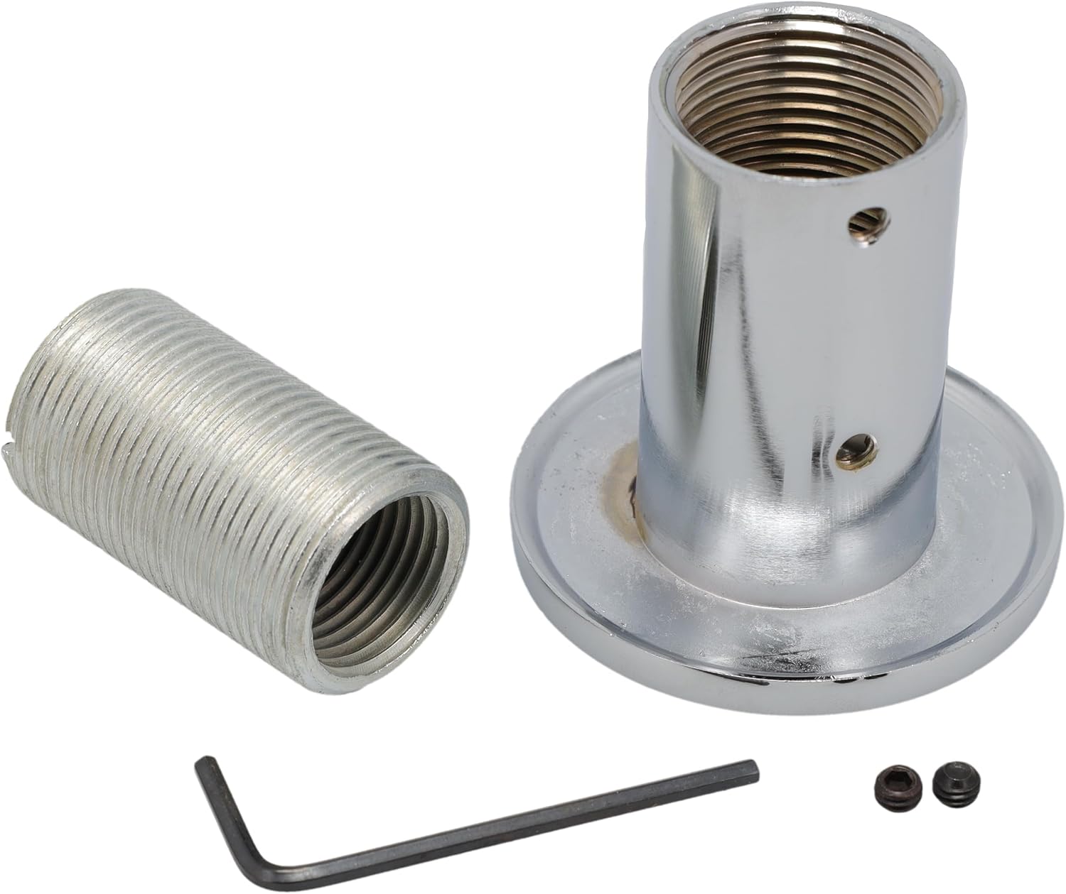 Supplying Demand UCVR-CP Fireplace Fire Pit | Universal Flange-Polished Chrome with Threaded Bushing and Hex Wrench
