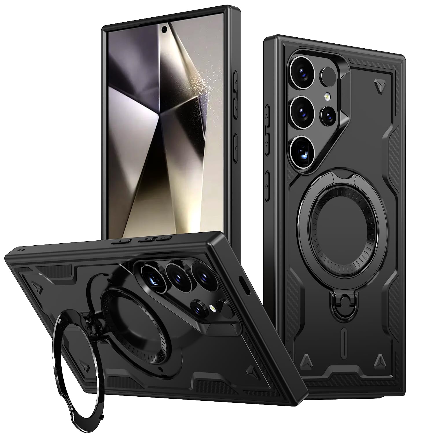 Kehewaa 360°Rotatable Magnetic Ring for Samsung Galaxy S23 Ultra Case [Compatible with MagSafe] Build in Invisible Stand [Drop Protection] Shockproof