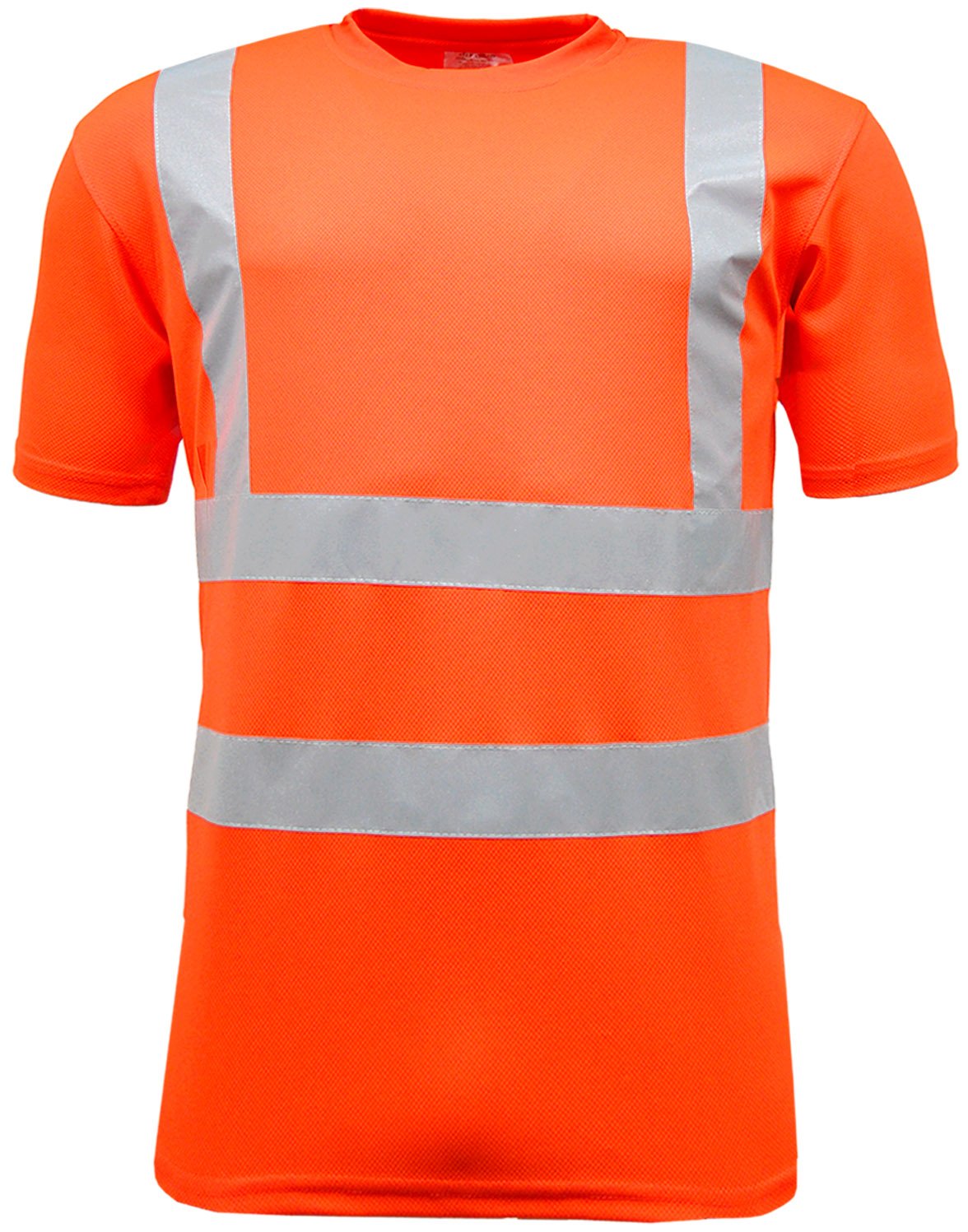Hi Vis Short Sleeve Safety Work Crew Neck T Shirt EN471