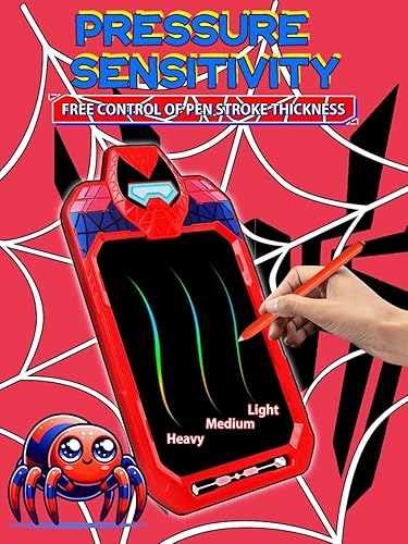 Miniatura 5 de Tableta de escritura LCD para niños de 10 pulgadas Spider Hero para niños pequeños de 3, 4, 5, 6, 7, 8 - Pintura, tablero de garabatos, almohadilla