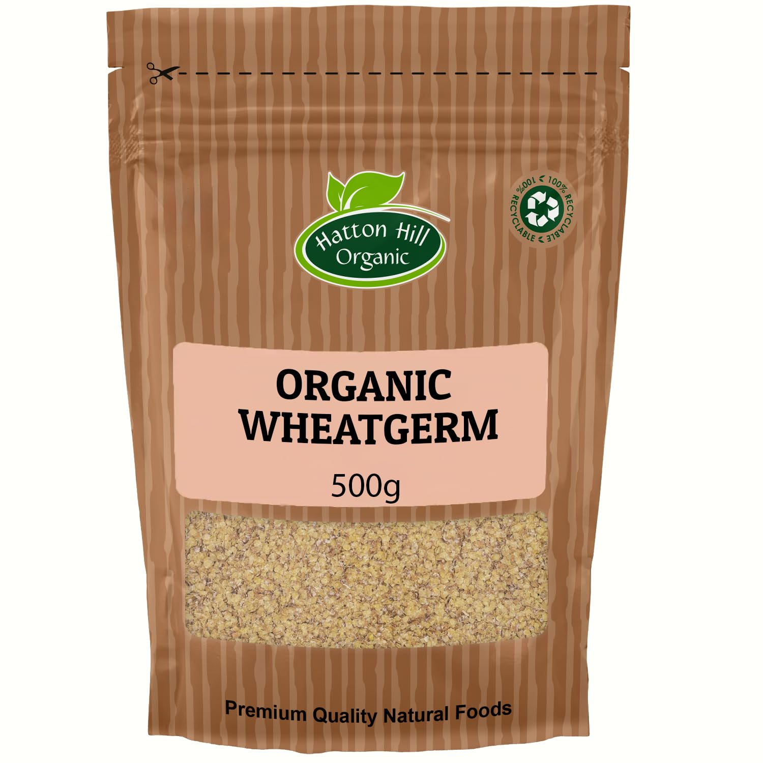 Organic Wheatgerm 500g by Hatton Hill | Nutrient-Rich, Natural Grain Additive, Wheat Kernel, Nutty Flavour