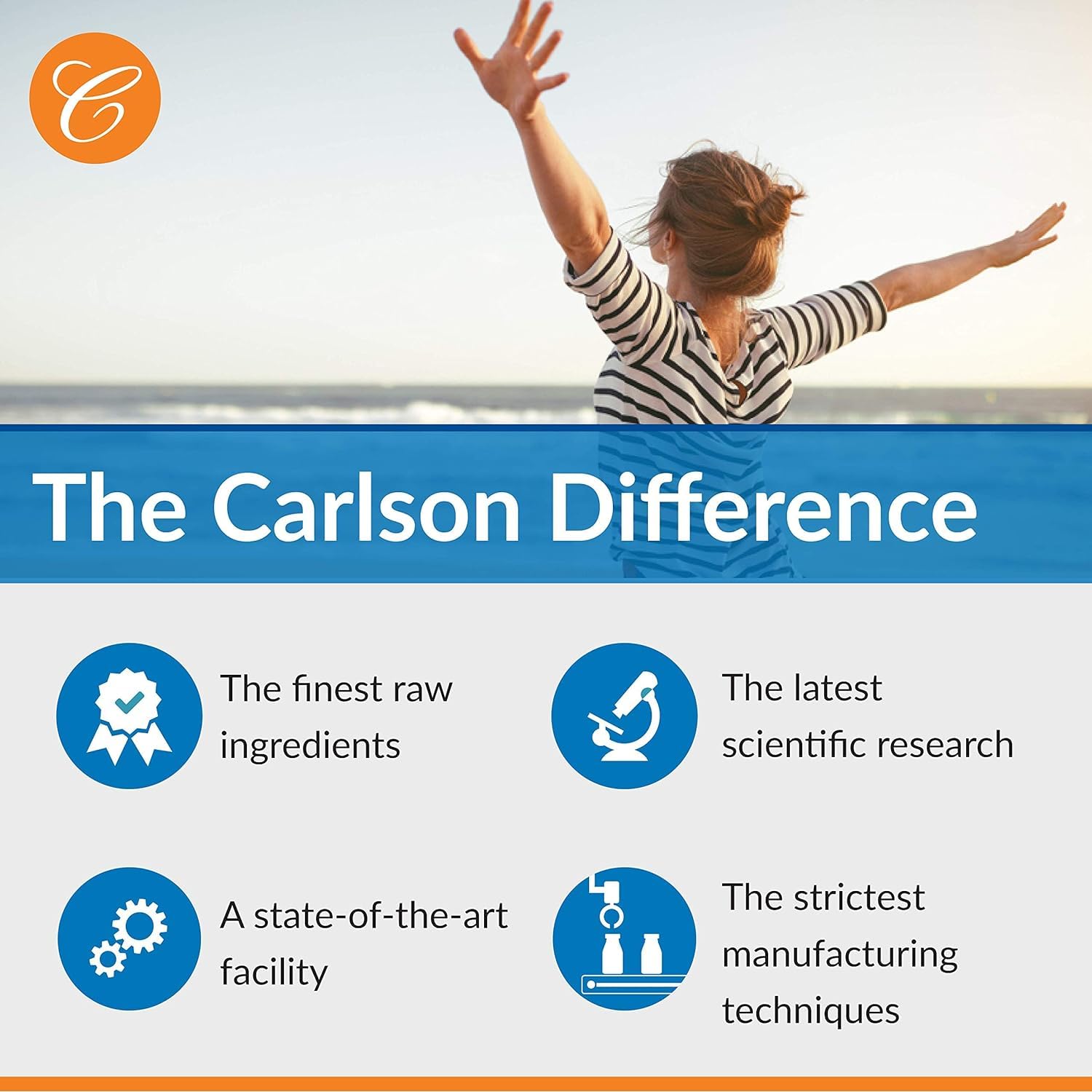 Tudor Carlson, el mejor aceite de pescado, de origen sostenible en Noruega con 1600 mg de Omega-3, naranja, 200 ml