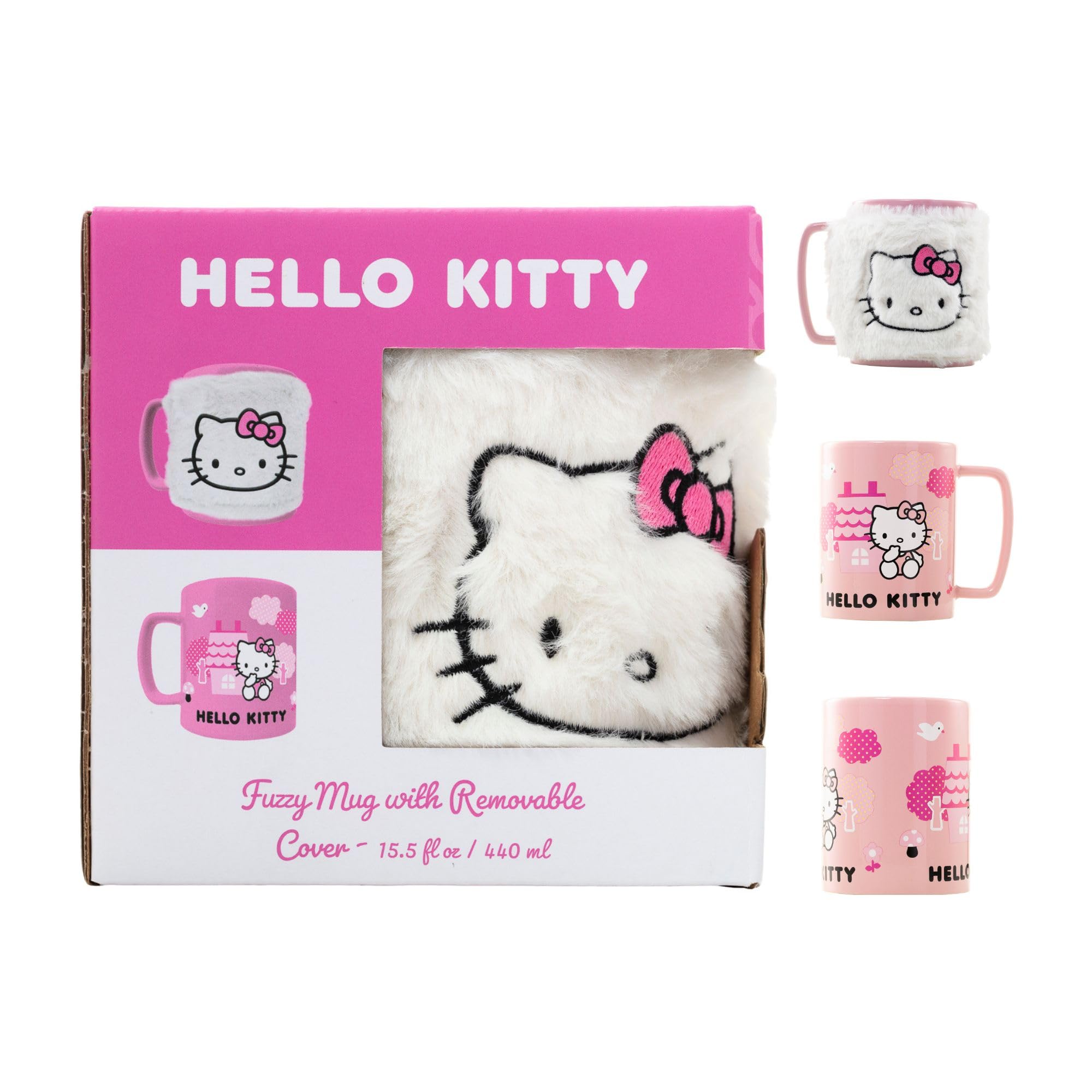 Hello Kitty Furry Ribbon Mug 440Ml, Pink