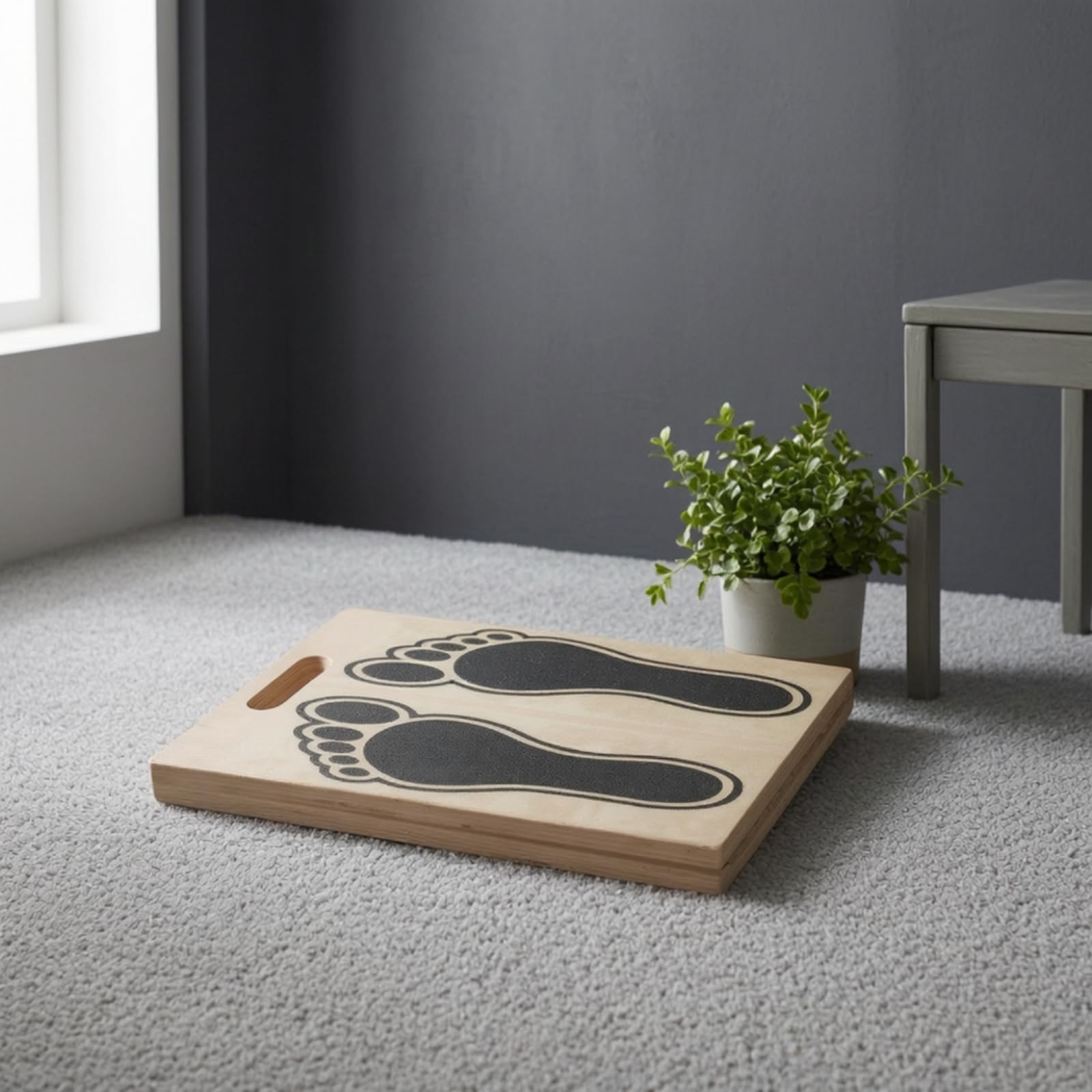 Fitness Training Board Tavola Inclinata Regolabile Pedana Slittante Pedana Stretching Supporto in Legno Pieghevole con Impugnatura E