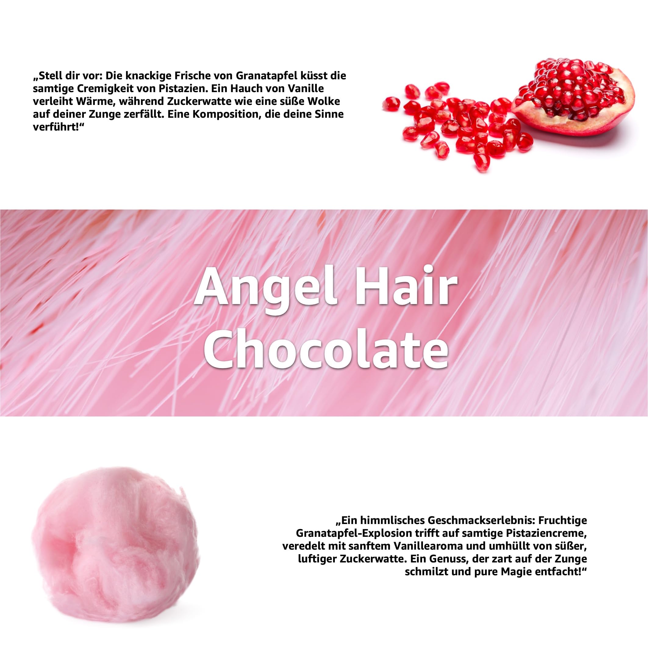 Angel Hair Chocolate pink - z granatem, aromatem wanilii, anielską watą cukrową i kremem pistacjowym - batonik 60 gramów - Dubai Chocolate 2.0
