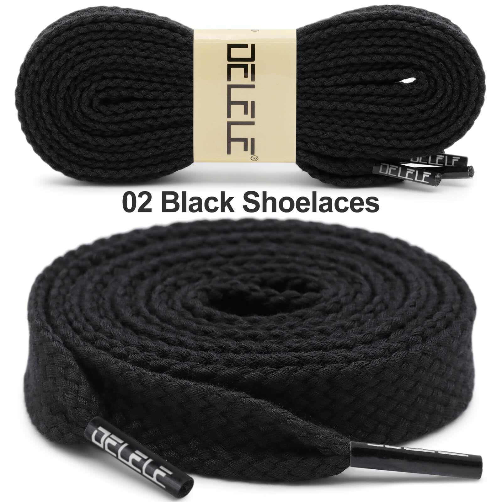 Condition photo showing New/Like New for DELELE Flat Fat Shoe Laces: 5/8" Wide Jumbo Chunky Shoelaces for Sneakers 2 Pair