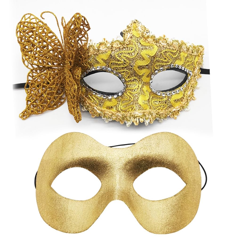 REDYY Masquerade Masks,2Pieces Elegant Side Party Sophisticated Side Decorated Costume For Special Event