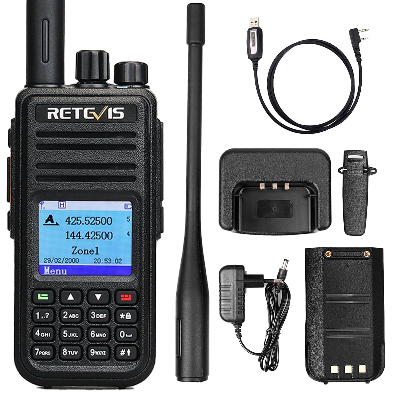 RETEVIS RT3S トランシーバー Retevis RT3S DMR Walkie Talkie GPS Dubbele Band 3000 Kanalen DTMF