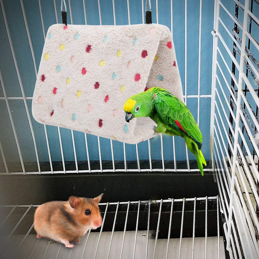 Pluszowe gniazdo dla ptaków Hamster Chomik Wiszące łóżko Klatka dla papugi Papużka falista Papuga Nimfa Conure Sugar Glider (S)