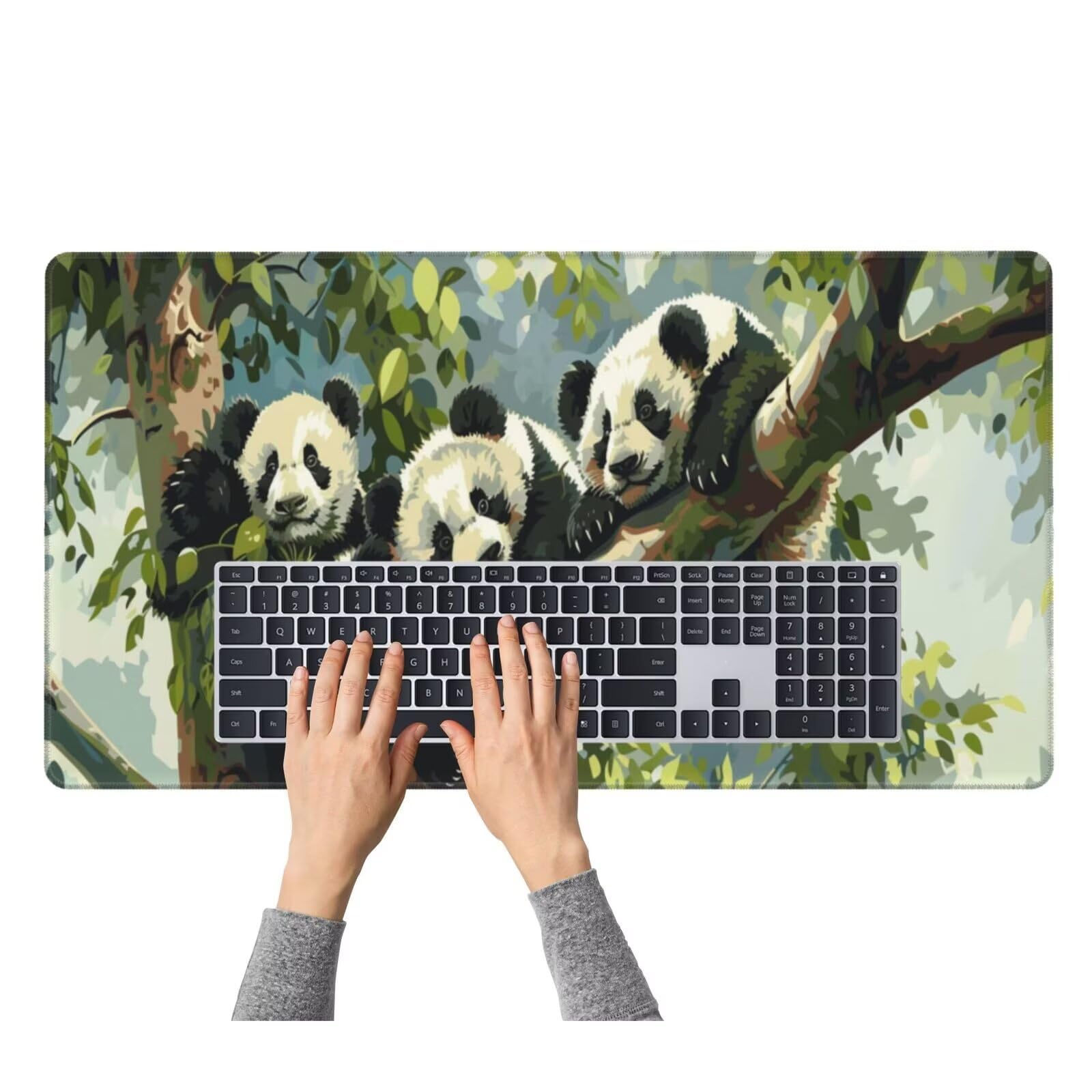 Alfombrilla Ratón XXL 1500x800mm,Alfombrilla de Escritorio Multifuncional,Protector de Mesa Mouse Pad Impermeable,Gaming mousepad Antideslizante para Hogar,Oficina Regalo - animal,Panda gigante ZJ-567