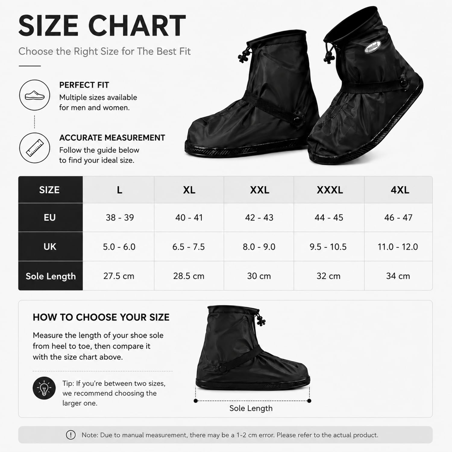 Regenüberschuhe Wasserdicht Schuhe Überschuhe, Outdoor Rutschfester Schuhüberzieher Fahrrad Regenschutz Regenschuhe