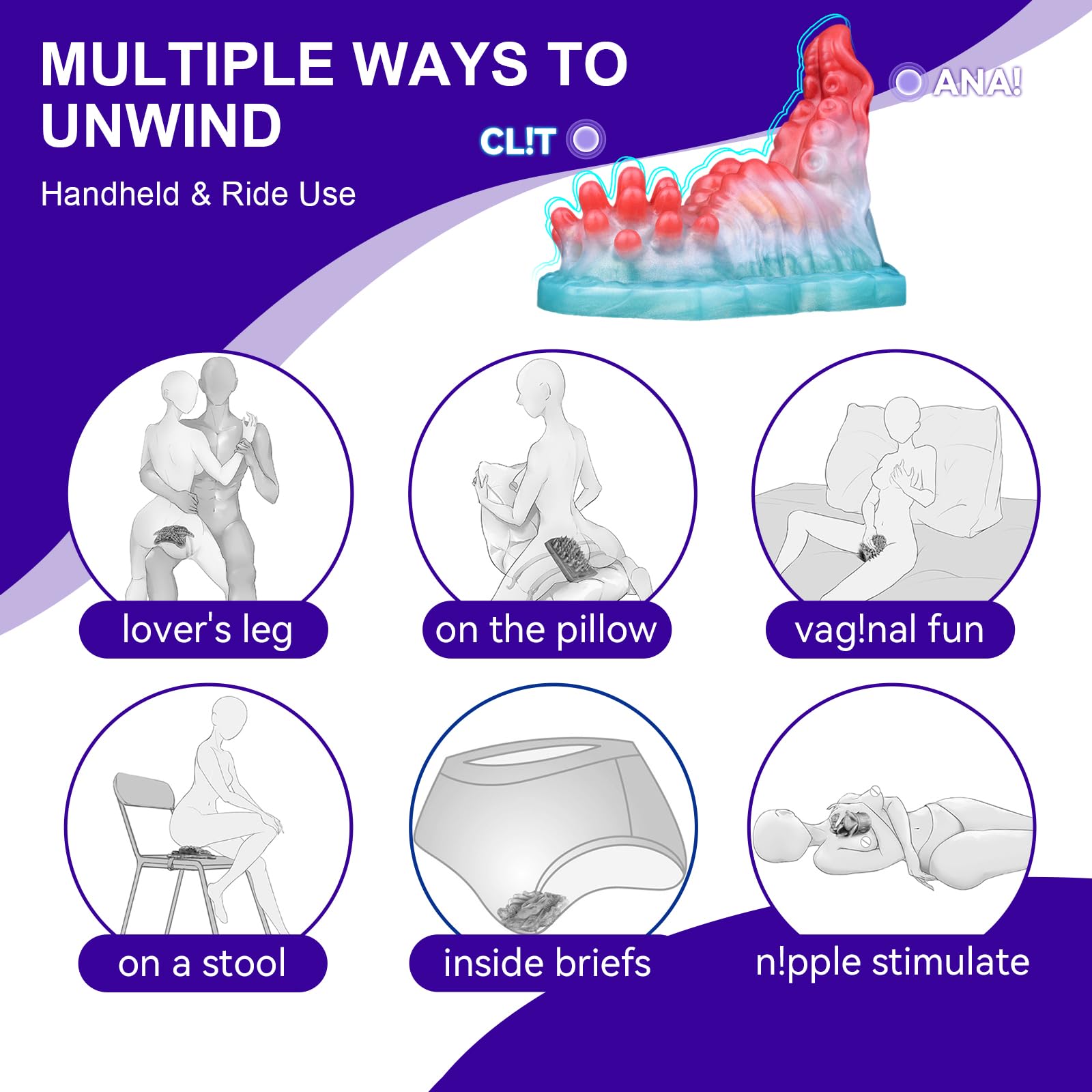 Strap-On Dildo Grinder Sex Toy for Women, Monster Thick Dildo Pillow Clitoral Stimulator Grinding Sex Toy, Fantasy Anal Dildos Nipple G Spot Stimulator Adult Sex Toys & Games for Lesbian and Couples: N-qy5228