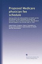 Proposed Medicare physician fee schedule