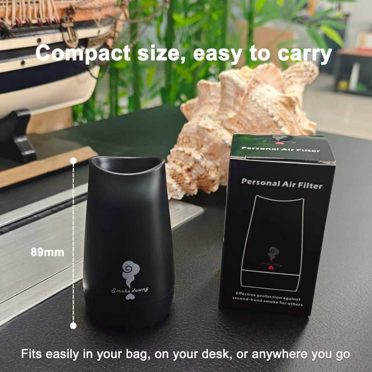 Personal Smoke Filter, Pocket Size Portable with Replaceable Filter, Biodegradable, Reusable Up to 500 Uses