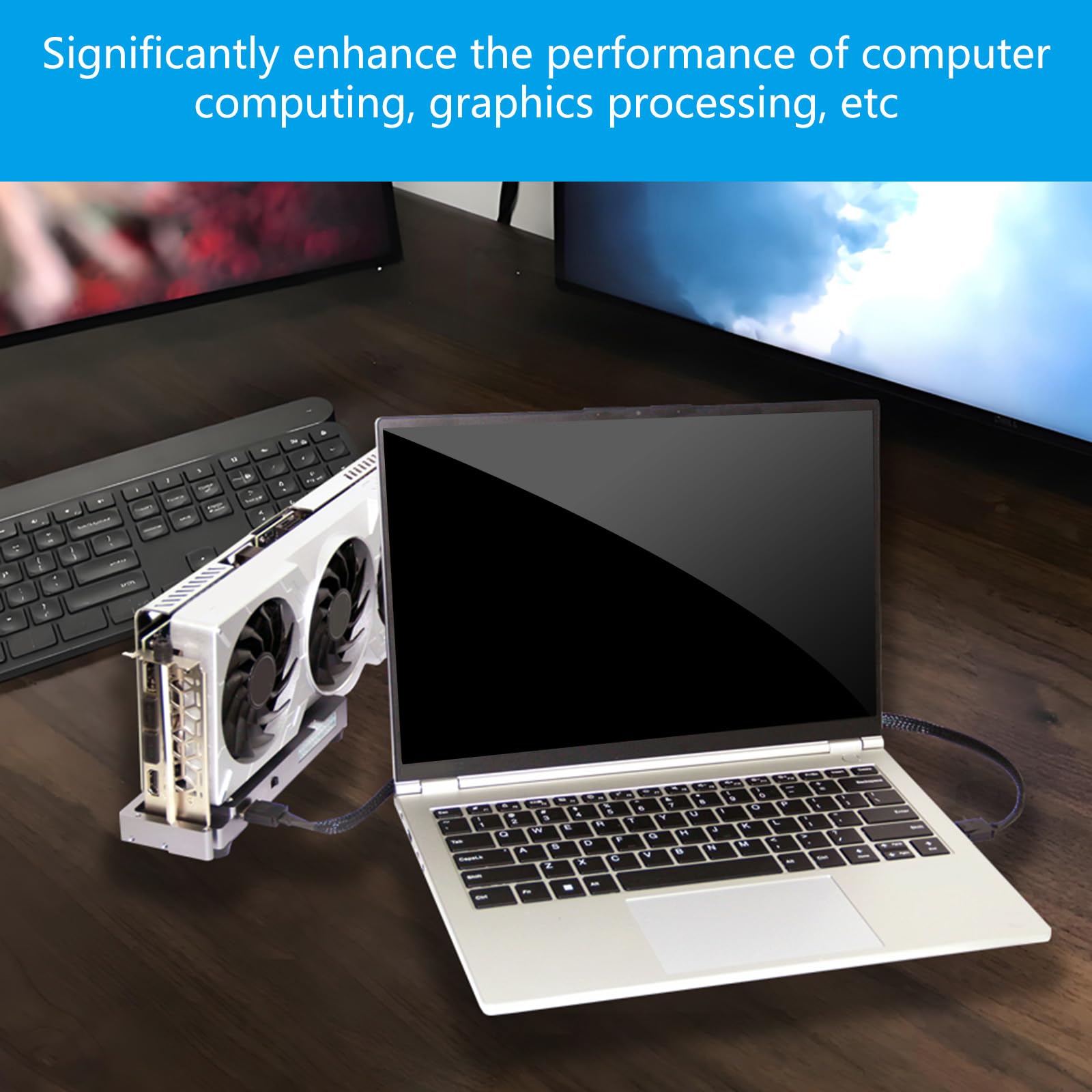 OCU LINK Station d'accueil externe pour GPU 40 Gbit/s Prend en charge plusieurs GPU, y compris RTX3060 Installation facile Station d'accueil pour GPU
