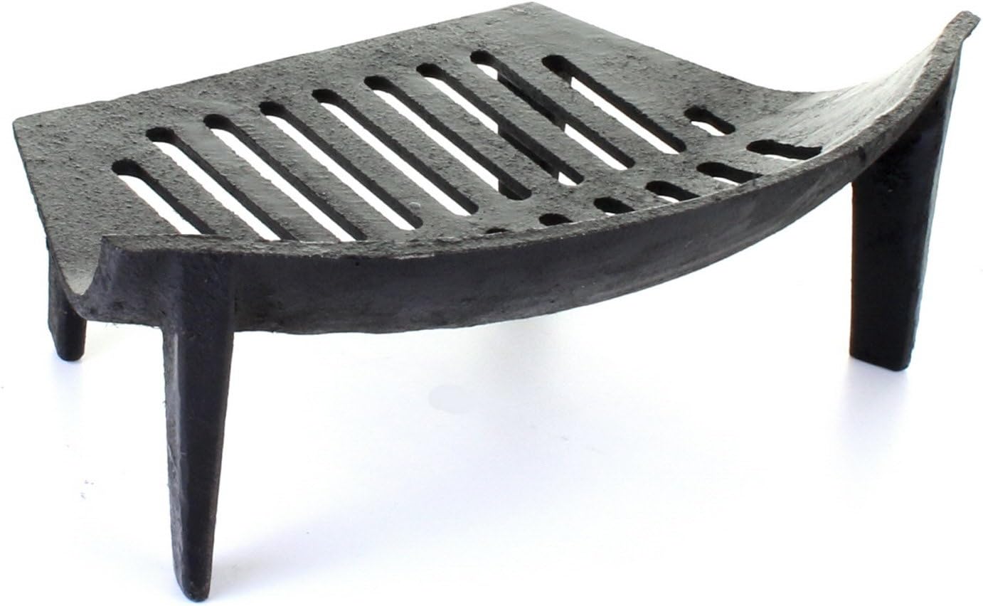 Marko Fireside 12½" Fire Grate for 14" Fireplaces Cast Iron Bow Fronted Open Log Coal Fireplace Black