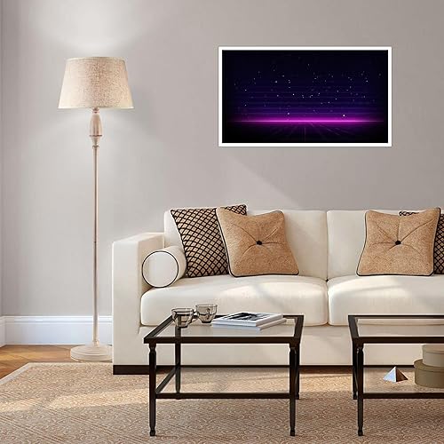 Miniatura 5 de Synthwave Vaporwave - Póster de arte digital de estrellas retrowave para el hogar, 1 pieza, decoración sin marco, 42 x 24 pulgadas