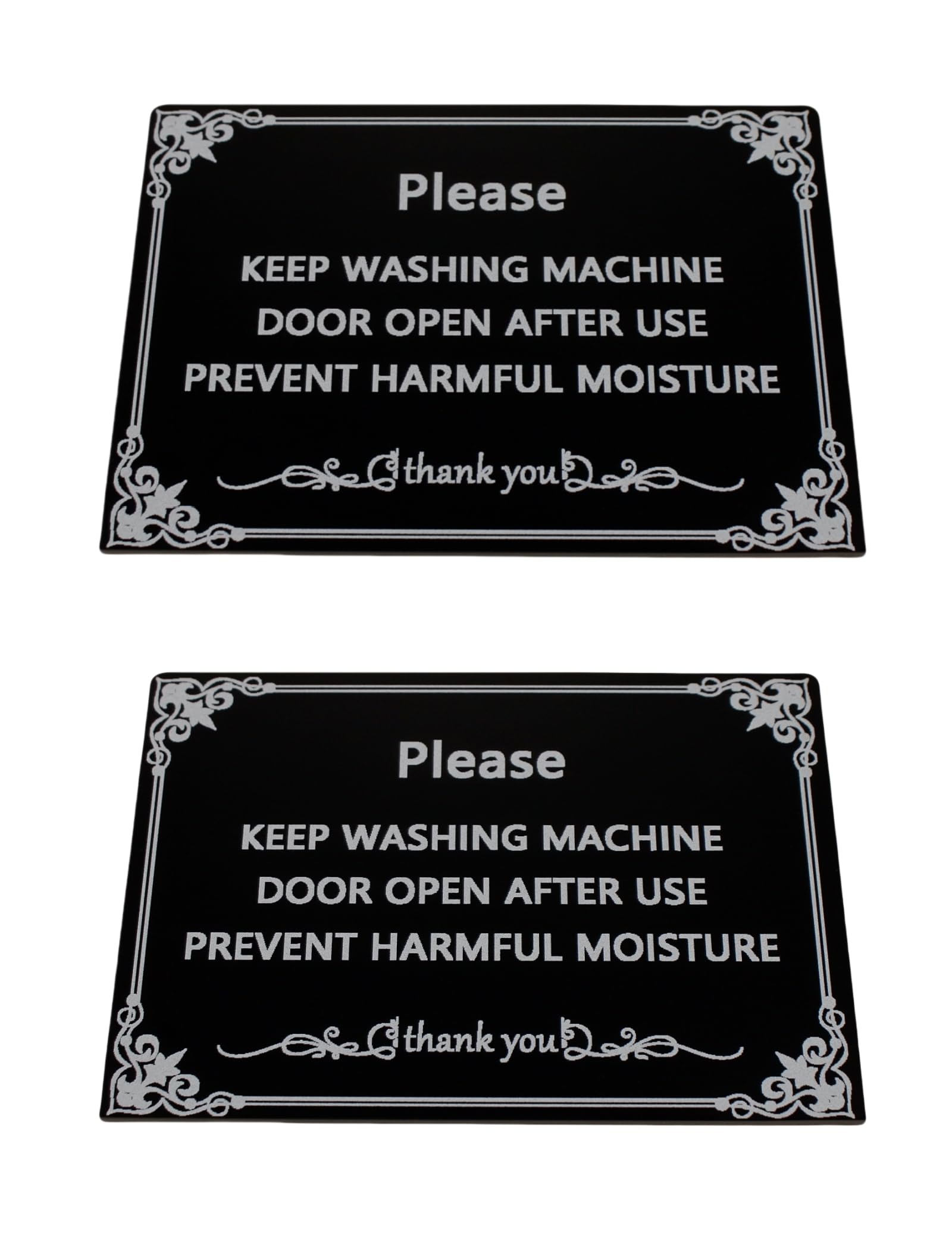 2Pc Keep washing Machine Door Open After Use signs great for house hosts,Home hotels,guesthouses Decorations Sign,Bathroom Signs,Bathroom Wall Decor (