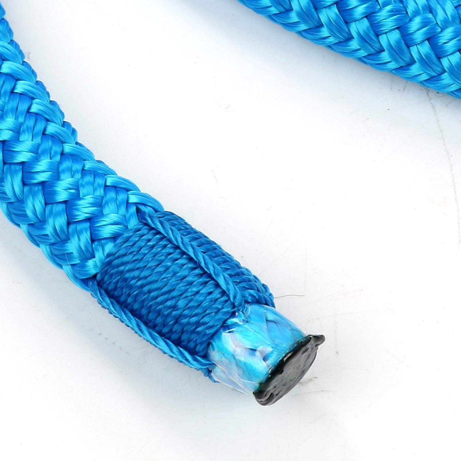 FreeTec 2 piezas de cuerda para barco de nailon con ojo, 12 mm de diámetro, 6 m de largo, color azul