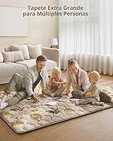 Vista 8 de Blissful Diary - Alfombras de juego para bebé para el piso, 71x59 pulgadas de espuma de gran acolchado extra gruesa y suave para bebés y niños