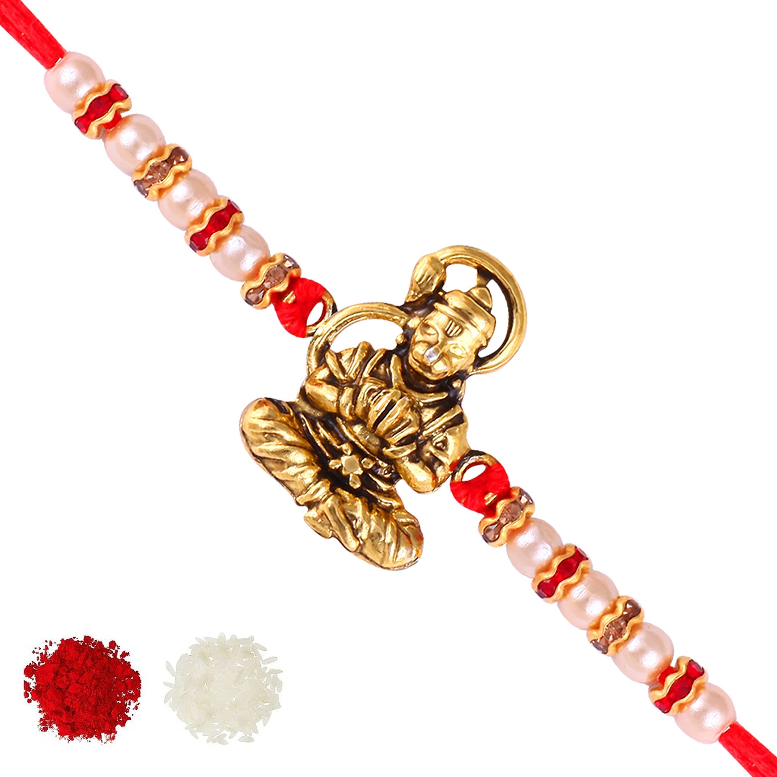 Vighnaharta Jai Hanuman Gold Plated Alloy Rakhi for Lovely Brother [VFJ1139RKG ] (B0B74DRXS2) Amazon Price History, Amazon Price Tracker